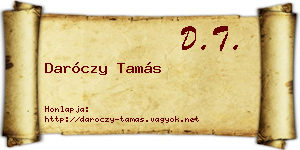 Daróczy Tamás névjegykártya