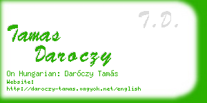 tamas daroczy business card